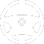 white steering wheel icon