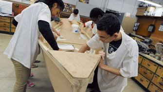 Teens build boat and learn about skilled trades